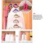 BESTOMZ Cascading Hanger Hooks Non Slip Flocked Clothes Hangers Hooks Pack of 10