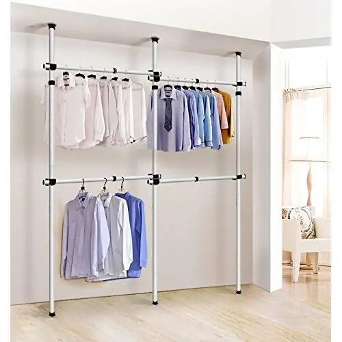 Generic me Clos US hes Hangers Garment Rack rs She Adjustable Home Closet hes Han Organizers Clothes Home Close Hangers Shelves stable