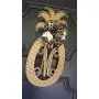 Gold Pineapple Monogram Fall Door Hanger Summer Wreaths Double Door Monogram Pineapple Black Gold Welcome Decor Black Gold Home Decor