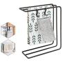 M-TOP Dishcloth Holder for Kitchen Sink Tower Dishcloth Hanger 3 Tier Kitchen Cloth Rack with 2 Sponge Hooks Countertop Towel Rag Washcloth Stand to Hang Sponges,Dish Cloths,ragsblack-2 Packs