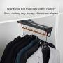 GWXYMJ Coat Rack Wardrobe Pull Out Clothes Hanger, Damped Mute Track Clothes Rack, Clothes Rail Closet Hanging Rod, Load: 50kg