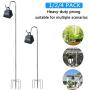 HOME RIGHT Bird Feeder Pole,30 to 62 inch Adjustable Shepherds Hook Heavy Duty 5 Prong Metal Hanger Hook Garden Plant Hooks for Wedding Decoration(1 Pack)