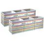 Sorbus Foldable Storage Cube Basket Bin - Great for Nursery, Playroom, Closet, Home Organization (Chevron Multi-Color, 6 Pack)