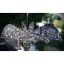 Black and Gray Mystic Ouija Spirit Board Hand Made Wooden Bat Home Decor Wall Plaque Hanger Black and Gray Mystic Ouija Spirit Board Hand Made Wooden Bat Home Decor Wall Plaque Hanger