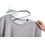 Popular Design Products 10 pc Premium Quality Easy-On Clothes Hangers - Grey with Black Non-Slip Pads - Space Saving Thin Profile - for Shirts, Pants, Blouses, Scarves ? Strong Enough for Coats