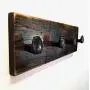 Rustic Distressed Coat and Hat Rack | 17 Inch Solid Wood Wall Mounted Rack with 4 Reclaimed Railroad Spike Hook Hangers Rustic Distressed Coat and Hat Rack | 17 Inch Solid Wood Wall Mounted Rack with 4 Reclaimed Railroad Spike Hook Hangers