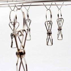 Clothes Hangers Decorative, Clothes Hangers Bulk Laundry Hanger Clothes Drying Clip Holder Underwear Bra Socks Airer Rack, Material Stainless steel