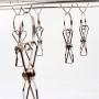 Clothes Hangers Decorative, Clothes Hangers Bulk Laundry Hanger Clothes Drying Clip Holder Underwear Bra Socks Airer Rack, Material Stainless steel
