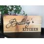 PERSONALIZED KITCHEN SIGN, RECLAIMED CEDAR 12X5 WITH HANGER, RUSTIC COUNTRY ELEGANT WOOD SIGN, UNIQUE GIFT, HOUSEWARMING GIFT, ANNIVERSARY GIFT, BIRTHDAY GIFT, MOTHERS DAY GIFT, WEDDING GIFT