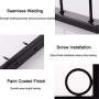 OKOMATCH Clothes Hanger Wall Mounted Clothing Organizer/Drying Rack/Garment Dispaly + 5Pcs Stainless Steel Hooks,Indoor & Outdoor Use,Heavy Duty (Black)