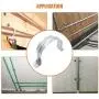 2.5inch(inner width 75mm) /3inch (inner width 100mm) Two Hole Stainless Steel U-Tube Clamp Connecting Ring Hose Clamp-Bracket Stainless Steel Tube Strap Tension Clip-Heavy Duty Rigid Pipe Strap Clamp 5Pcs(73mm)