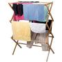 WJL Household Clothes Drying Rack - Bamboo Hangers - Heavy Duty Drying Racks (Size : 14x28x41in)