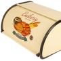 Hot Sales X459 Metal French Vintage Bread Box/Bin/kitchen Storage Containers/Home KitChen Gifts with Roll Top Lid (yellow)