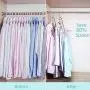 Minlop Magic Clothes Hanger Organizer, Rotate Anti-Skid Folding Hanger with Space Saving and Cascading Features, Pack of 5 Standard Hangers with 9 Holes for Drying and Storage, Random Colour