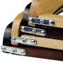 Pant Hangers Durable Slack Hangers 4-Layer Wooden Pant Hangers, Non Slip Wood Hangers Clothes Hangers Closet Space Saving, Heavy Duty Coat Hanger Huggable Dual-use Trouser Hanger Multi Layers Stainles