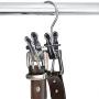 HANGERWORLD 3 Metal Clothes Coat Garment Hangers Non Slip Double Clip Pants Scarves Gloves Boots Wellies.