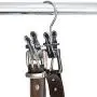 HANGERWORLD 18 Silver Metal Non-Slip Double Clip Accessory Coat Clothes Hangers Scarves Hats Gloves Boots HANGERWORLD 18 Silver Metal Non-Slip Double Clip Accessory Coat Clothes Hangers Scarves Hats Gloves Boots