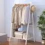 TongN Coat Racks Solid Wood Floor-Standing Hanger Bedroom Triangle Folding Clothes Shelf 76 56 151cm (Color : White)
