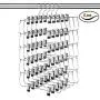 USTECH 6 Tier Skirt Pants Hanger Chrome Metal Organizer (5 Pack) USTECH 6 Tier Skirt Pants Hanger Chrome Metal Organizer (5 Pack)