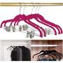 10pcs Random Color with Clips Multifunction Velvet Drying Rack Garment Suit Non-Slip Closet Clothes Hangers Laundry Wardrobe Organizer