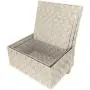 Sorbus Storage Boxes Woven Basket Bin Container Tote Cube Organizer Set Stackable Storage Basket Woven Strap Shelf Organizer Built-in Carry Handles (Woven Lid Baskets - Beige)