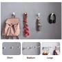 ANZOME Wooden Coat Hook, 4 Pieces Wood Wall Hook, Wooden Coat Peg Coat Hanger for Hanging Clothes, Hat, Scarves and Headphone in Bedroom, Living room, Hallway(Medium Type in White)