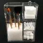 Ikee Design Clear Makeup Brush Holder Organizer, Acrylic Cosmetics Brushes Storage Solution, Dustproof Storage Boxes Cosmetics Organizer, 6 1/4&quotW x 3 3/8&quotD x 8 5/8&quotH
