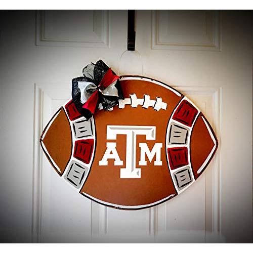 Texas A&M football door hanger wreath go aggies football wreath