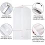 Zilink Clear Garment Bag Dress Bags for Storage 54-inch Dust-Free Coat Bags with Full Length Zipper for Clothes Closet Storage, Set of 6