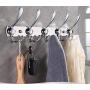 Dosens Wall Mount Coat Hook Chrome Finish Coat Robe Hat Clothes Hanger Towel Rack 2 Pack