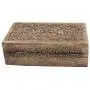 DharmaObjects Triple Moon Hand Carved Jewelry Trinket Keepsake Wooden Storage Boxes (Triple Moon, Large)