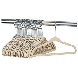 Iddefee Clothes Hanger Children Hangers ABS Thin Space Saving for Everyday Standard Use Clothing Hangers Suit Clothes Hangers 30 Pack Pants Hangers (Color : Natural, Size : 28cm)