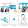 XPXKJ Multi-Functional Collapsible Hangers Space Saving 360 Degree Swivel Hook Strong Durable Clothes Hangers Hold Up-to 50 Lbs (Blue White, 7) XPXKJ Multi-Functional Collapsible Hangers Space Saving 360 Degree Swivel Hook Strong Durable Clothes Hangers Hold Up-to 50 Lbs (Blue White, 7)