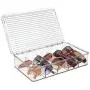mDesign Plastic Rectangular Stackable Eye Glass Storage Organizer Holder Boxes for Sunglasses, Reading Glasses, Fashion Eye Wear, Accessories - 5 Sections, Hinged Lid - 2 Pack - Clear mDesign Plastic Rectangular Stackable Eye Glass Storage Organizer Holder Boxes for Sunglasses, Reading Glasses, Fashion Eye Wear, Accessories - 5 Sections, Hinged Lid - 2 Pack - Clear