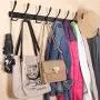 WEBI Coat Rack Wall Mounted,5 Tri Hooks for Hanging,Coat Hook,Hook Rack,Hook Rail,Coat Hanger Wall Mount for Coats,Hats,Towel,Black,2 Packs WEBI Coat Rack Wall Mounted,5 Tri Hooks for Hanging,Coat Hook,Hook Rack,Hook Rail,Coat Hanger Wall Mount for Coats,Hats,Towel,Black,2 Packs
