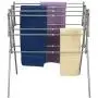 Household Essentials 5127 Collapsible Expandable Metal Clothes Drying Rack - Dry Wet Laundry Indoors - Satin Silver