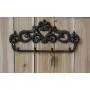 Comfify Decorative Cast Iron Wall Hook Rack - Vintage Design Hanger with 4 Hooks - for Coats, Hats, Keys, Towels, Clothes, Aprons etc |Wall Mounted - 12.25 x 5.75- with Screws and Anchors