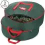StorageMaid Wreath Storage Container Bag - 30-Inch 2 Pack Wreath Storage Boxes for Artificial Wreaths - Christmas Decoration Storage Made from Waterproof, Tearproof Material with Handles & Zipper StorageMaid Wreath Storage Container Bag - 30-Inch 2 Pack Wreath Storage Boxes for Artificial Wreaths - Christmas Decoration Storage Made from Waterproof, Tearproof Material with Handles & Zipper