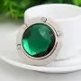 LingStar 1Pcs Portable Foldable Folding Crystal Alloy Purse Handbag Hook Hanger Bag Holder Deep Green