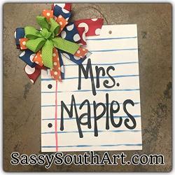 Sassy South Front Door Décor Wooden Door Hanger Teacher Classroom Sign