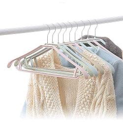 Clothes Hanger Pack of 20 Plastic Closet Organizer Hangers-4321cm with Extra Wide Shoulder Suitable for Indoor and Outdoor Pants Hangers (Color : Random, Size : 4321cm)