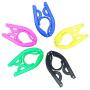 Kentop 5 PCS Plastic Portable Folding Clothes Hangers Clothes Drying Rack Anti-Slip Groove Travel