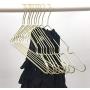 KOOBAY 30Pack 16.5" Adult Size Fashion Golden Shiny Metal Wire Hangers Apparel Display Clothes Coat Hangers