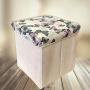 BANBERRY DESIGNS Fabric Cube Storage Bin with Padded Butterflies Cover ? Collapsible Storage Boxes ? Decorative Butterfly Foldable Container with Lid Perfect for Organization - 12 BANBERRY DESIGNS Fabric Cube Storage Bin with Padded Butterflies Cover ? Collapsible Storage Boxes ? Decorative Butterfly Foldable Container with Lid Perfect for Organization - 12