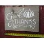 Vintage look GIVE THANKS Thanksgiving pumpkin new calligraphy Christmas Chalk Couture style old time font jute hanger antique style primitive style. weathered wood sign