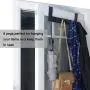 WEBI Over The Door Hook,Over The Door Towel Rack with 6 Hooks for Hanging Coats,Door Coat Hanger Over Door Coat Rack for Bathroom,Behind Back of Door,Black WEBI Over The Door Hook,Over The Door Towel Rack with 6 Hooks for Hanging Coats,Door Coat Hanger Over Door Coat Rack for Bathroom,Behind Back of Door,Black