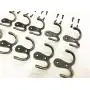 20 Pieces Double Prong Robe Hook Rustic Hooks Retro Cloth Hanger with 40 Pieces Screws, Bronze Color