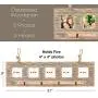 Rustic Wall Mounted Coat Rack with 4 hanging hooks and. 31&quotx9" Holds 5 photos. Use as coat rack, hat organizer, key holder. Perfect for Entryway, Mudroom, Kitchen, Bathroom, Hallway, Foyer