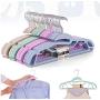 10pcs Random Color Adult Multifunctional Plastic Clothes Hangers Household Dress Storage Closet Organizer Hanging