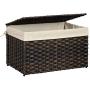 SONGMICS Storage Box, Laundry Hamper with Cotton Liner and Metal Frame, Storage Basket with Lid, Decorative Bin for Bedroom Closet Laundry Room, Rattan-Style, 21.9 x 13.4 x 13.4 Inches, Brown URST56BR SONGMICS Storage Box, Laundry Hamper with Cotton Liner and Metal Frame, Storage Basket with Lid, Decorative Bin for Bedroom Closet Laundry Room, Rattan-Style, 21.9 x 13.4 x 13.4 Inches, Brown URST56BR